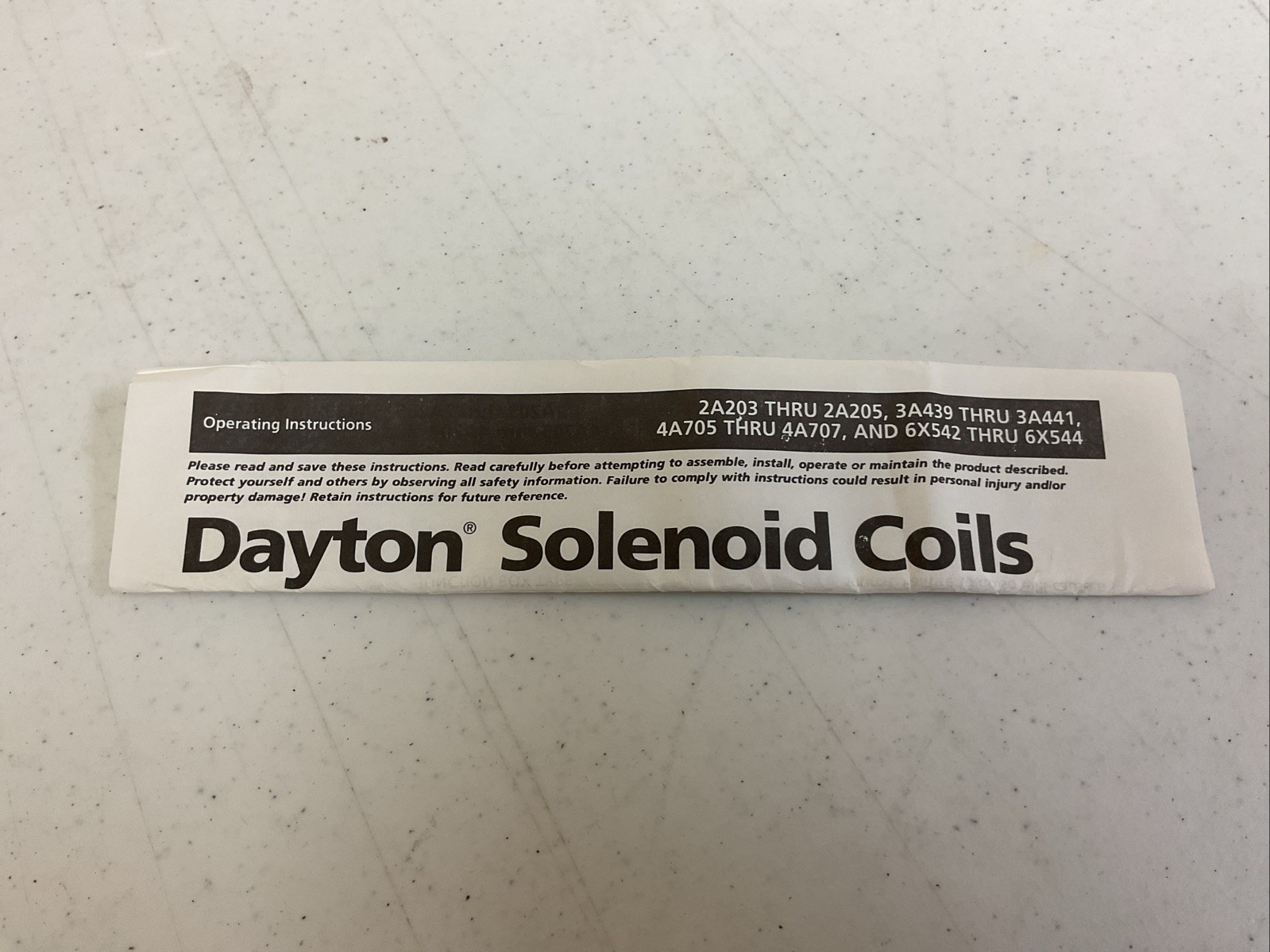 NEW DAYTON 6X543 SOLENOID COILS 120 VOLTS 50-60 HZ 6” LEADS, FREE SHIPPING