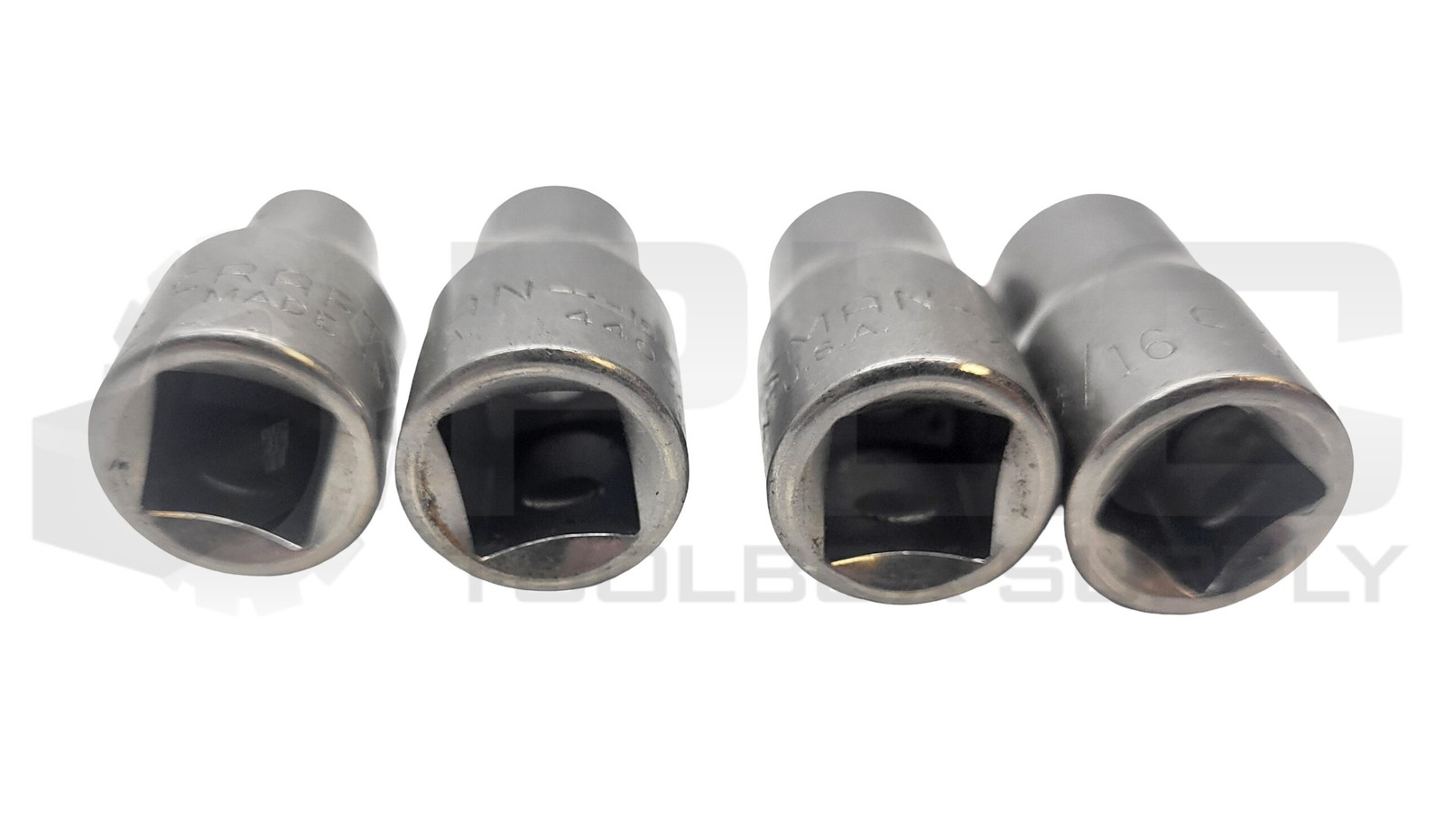 LOT OF 4 CRAFTSMAN 44053 1/2” SOCKETS 3/8”/ 7/16”/ 1/2”/ 9/16”