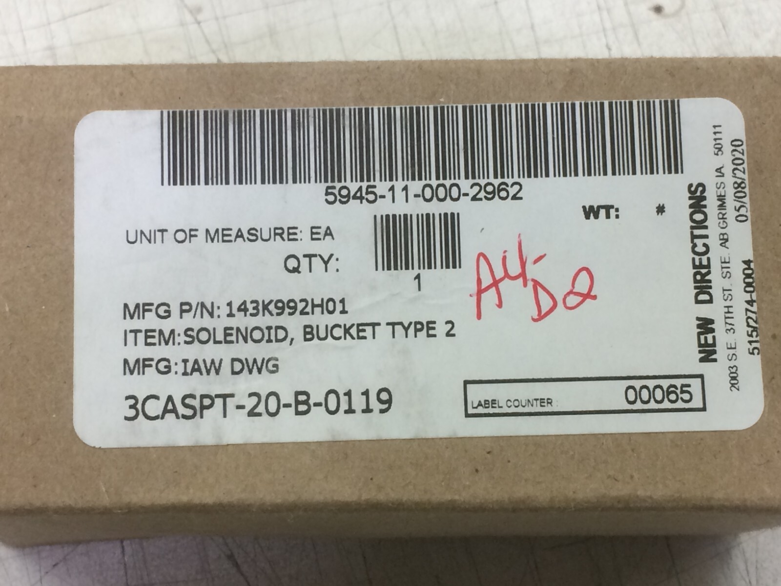 Mecalectro 333 216/02 Solenoid Interlock Switch 8.10.BJ.45 /A 24VDC COIL