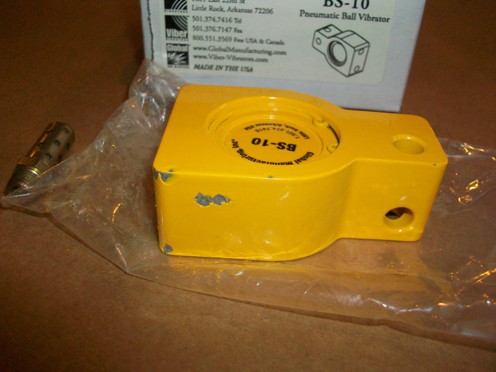 GLOBAL Manufacturing BS-10 PNEUMATIC BALL VIBRATOR 1/8″ NPT NEW