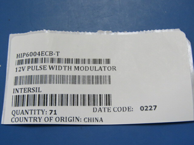 INTERSIL HIP6004ECB-T Qty of 10 per Lot Controller, Intel VRM8.5 Voltage Regula