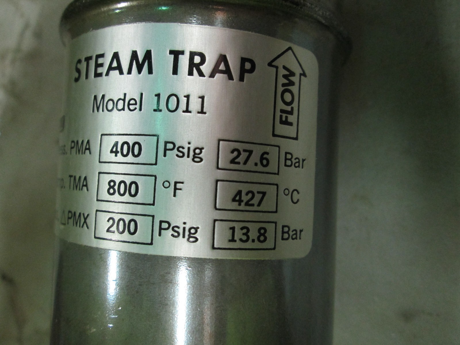 Armstrong S/S Steam Trap Model: 1011 Max Diff Pressure: 200 PSIG 3/4″ FNPT (NIB)