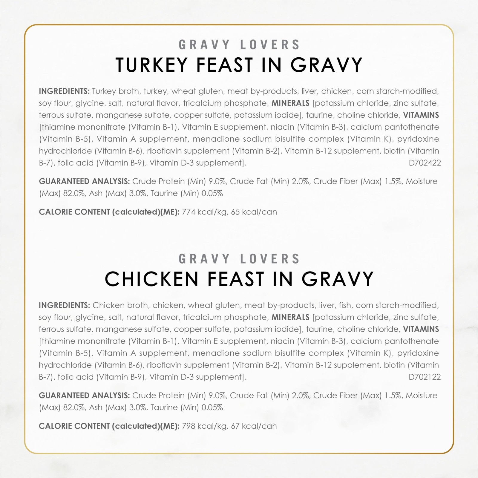 Purina Fancy Feast Gravy Lovers Food, Wet Cat Food Collection, 3 oz Cans 48 Pack