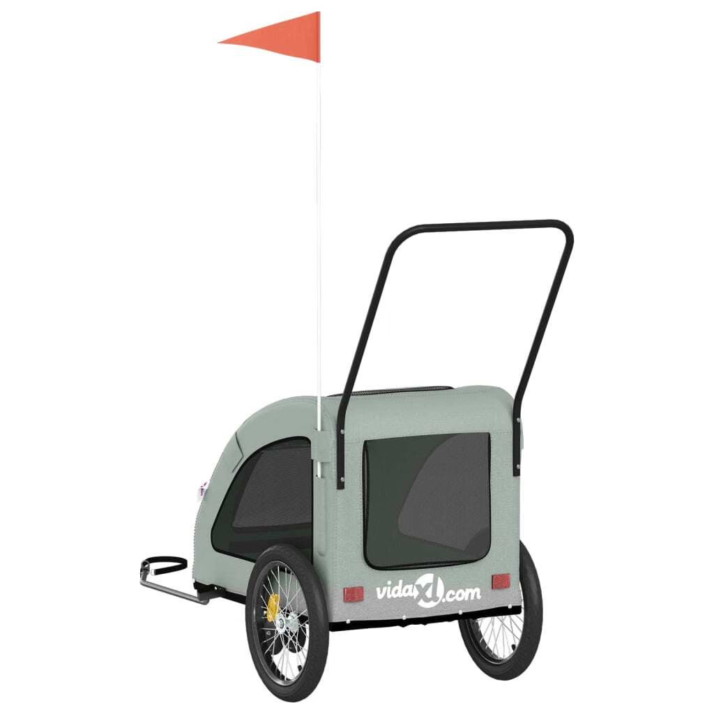 Pet Bike Trailer Grey Oxford fabric, iron, PVC Medium Durable
