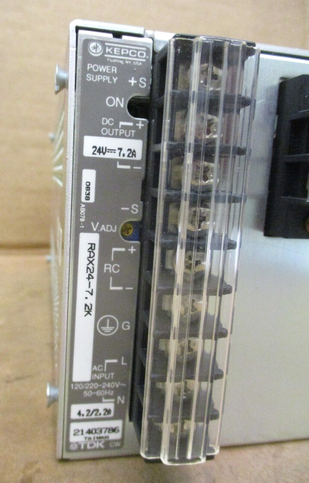 Kepco TDK Power Supply RAx24-7.2K 24V—7.2A 49684HI
