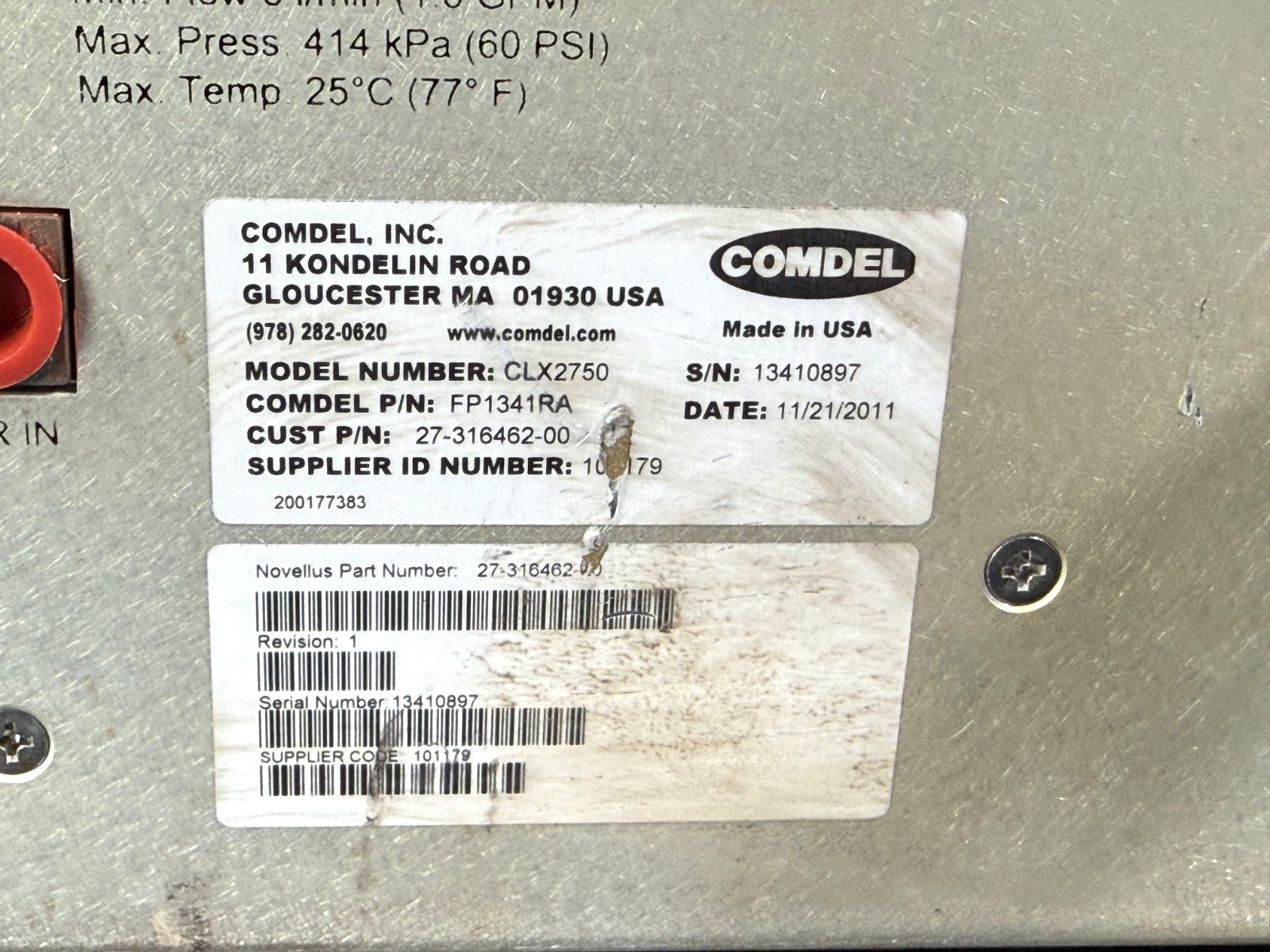COMDEL CLX-2750 LF Generator
