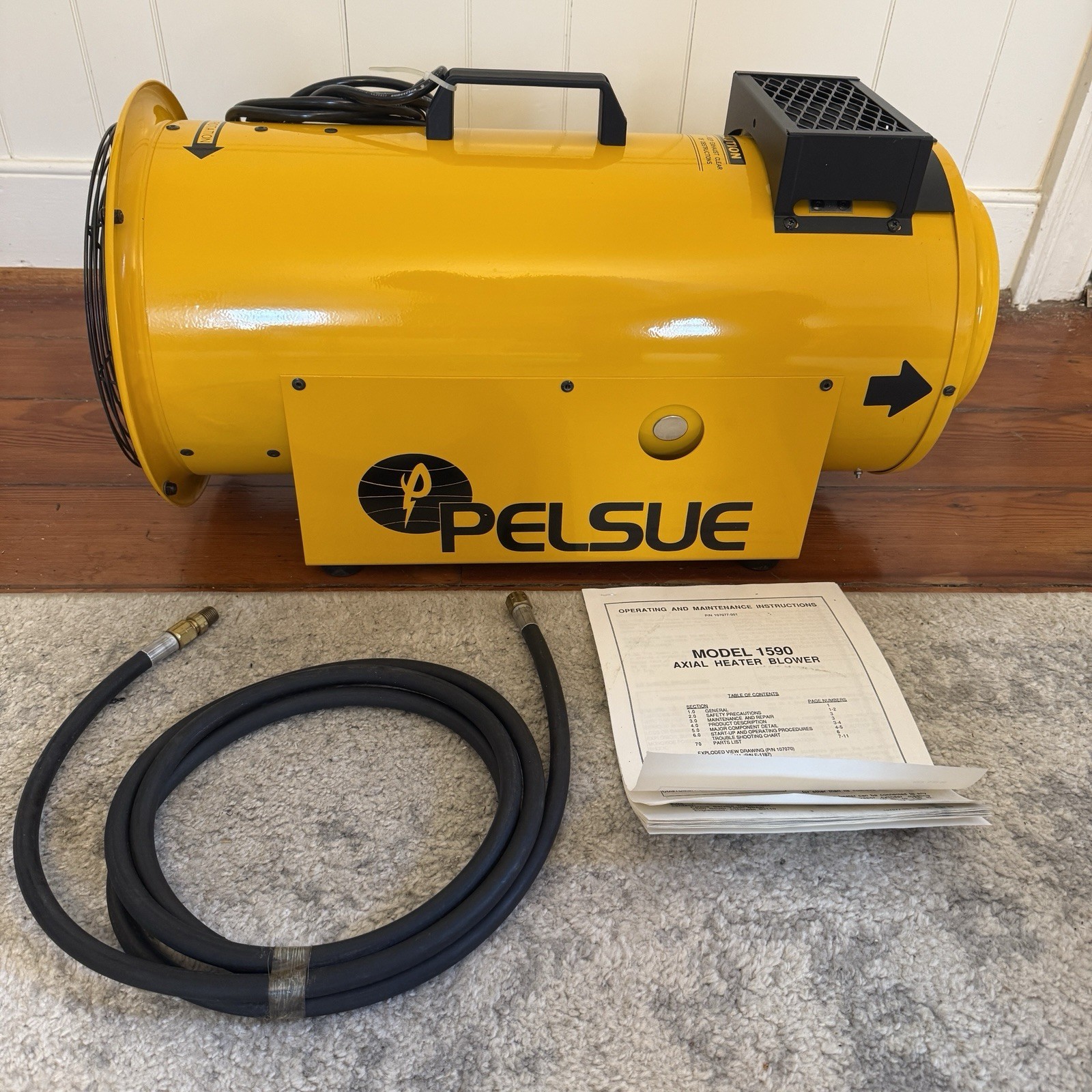 Pelsue 1590 Propane Heater Axial Blower 45,000 BTU 120V New Open Box TESTED