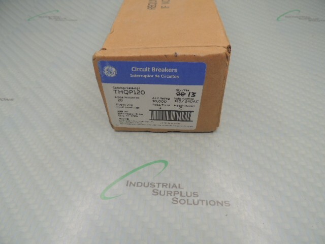 GE THQP120 CIRCUIT BREAKER 20A 1P 120/240V CASE OF 13