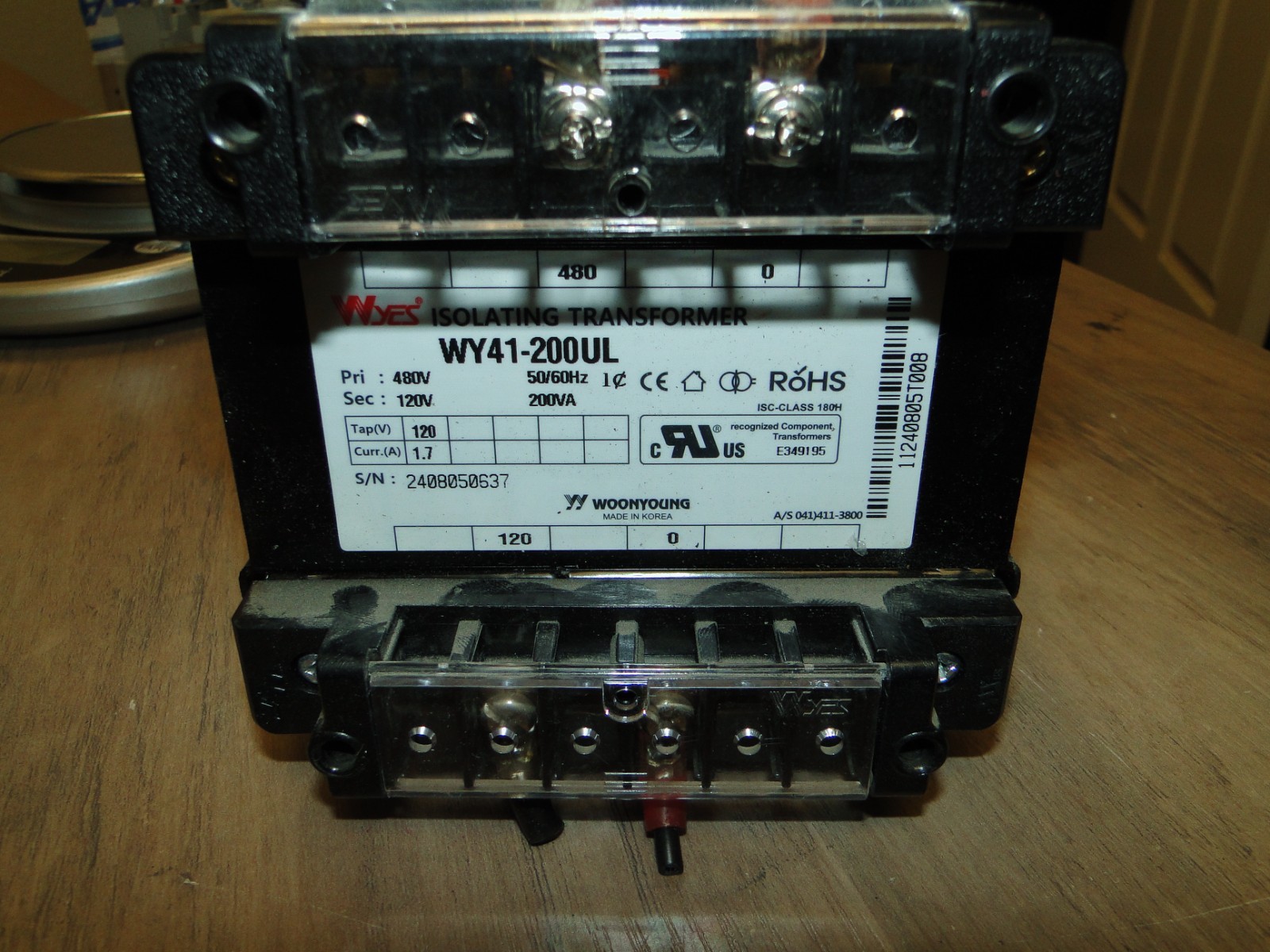 Wyes Isolating transformer WY41-200UL