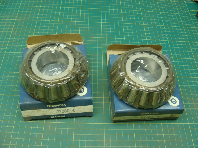 LOT OF 2 GENUINE BOWER BCA TAPERED ROLLER BEARINGS 72200-C
