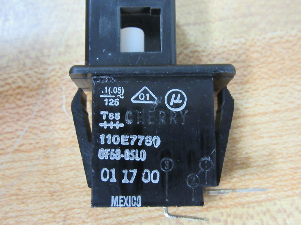 Cherry F68 Push Button 0.1 Amps 125 VAC T85 2-Blade (Pack of 5)
