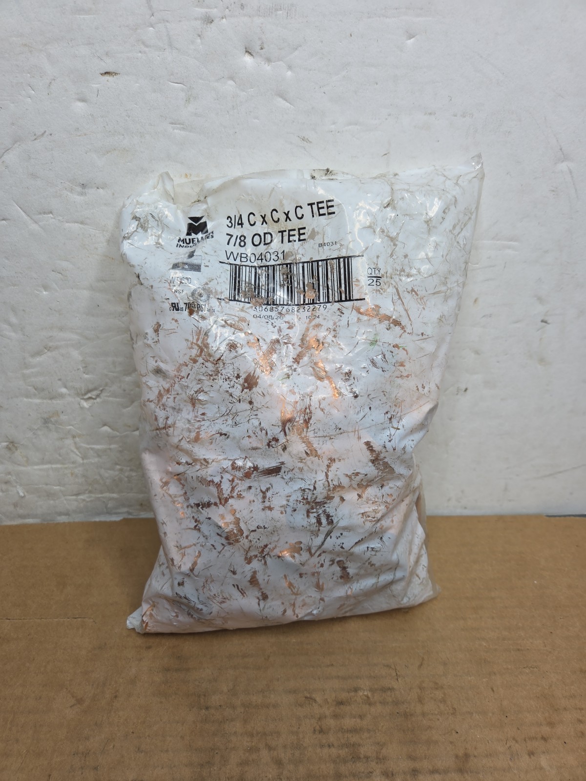 Qty: 25 Mueller Streamline WB04031 Copper Tee 3/4″ X 3/4″ X 3/4″ W 04031 CxCxC
