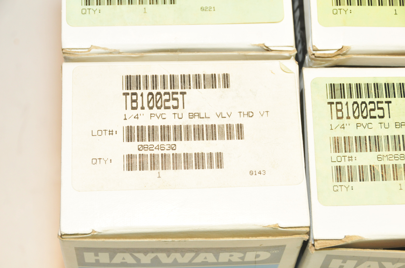 5pcs Hayward TB10025T 1/4″ Socket True Union Ball Valves w/ Viton Seals