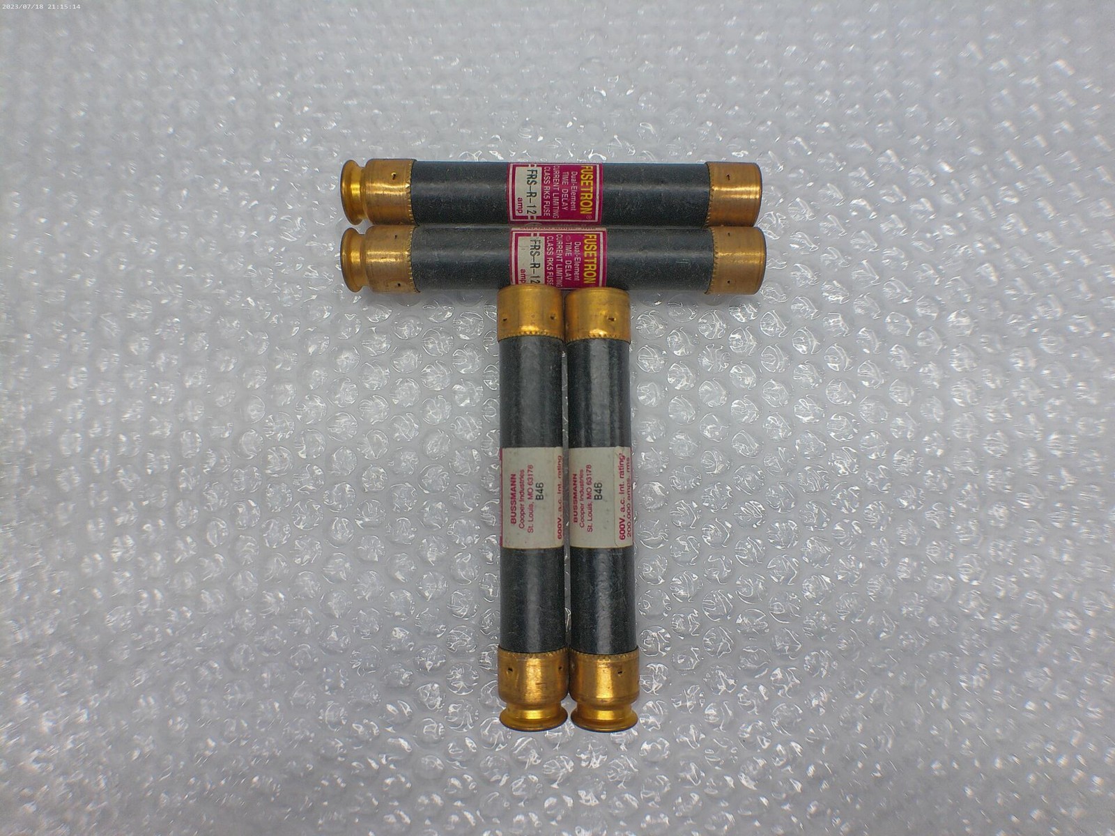FUSETRON FRS-R-12 FUSE PINK LOT OF 4 NSNP