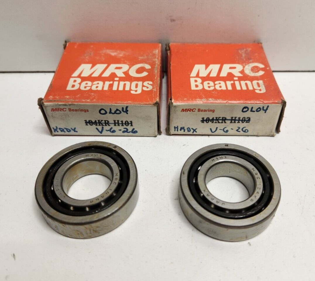LOT OF 2 NEW OLD STOCK! MRC 20MM X 42MM BALL BEARINGS 104KR-H101