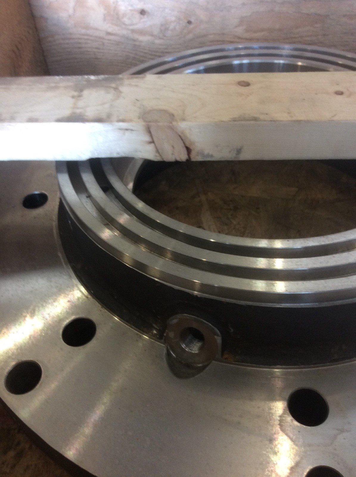 GL&V BELOIT BEARING COVER 54-203035-1. 304 SS 10-3/4” ID, 25-1/2” OD X 5-7/8” W