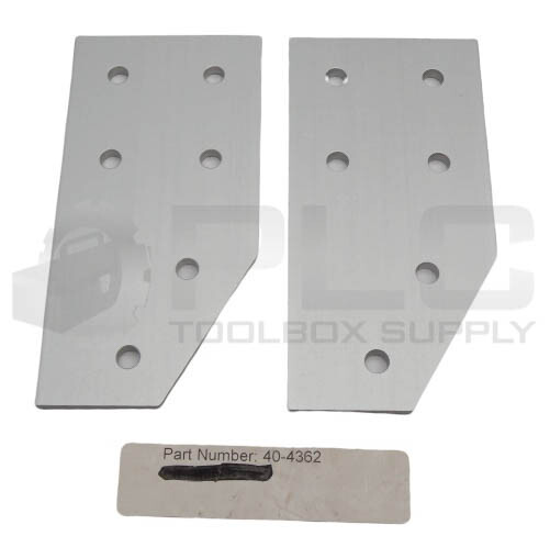 LOT OF 2 NEW 40-4362 ANGLE JOINING PLATE S 6 HOLE 60° 404362
