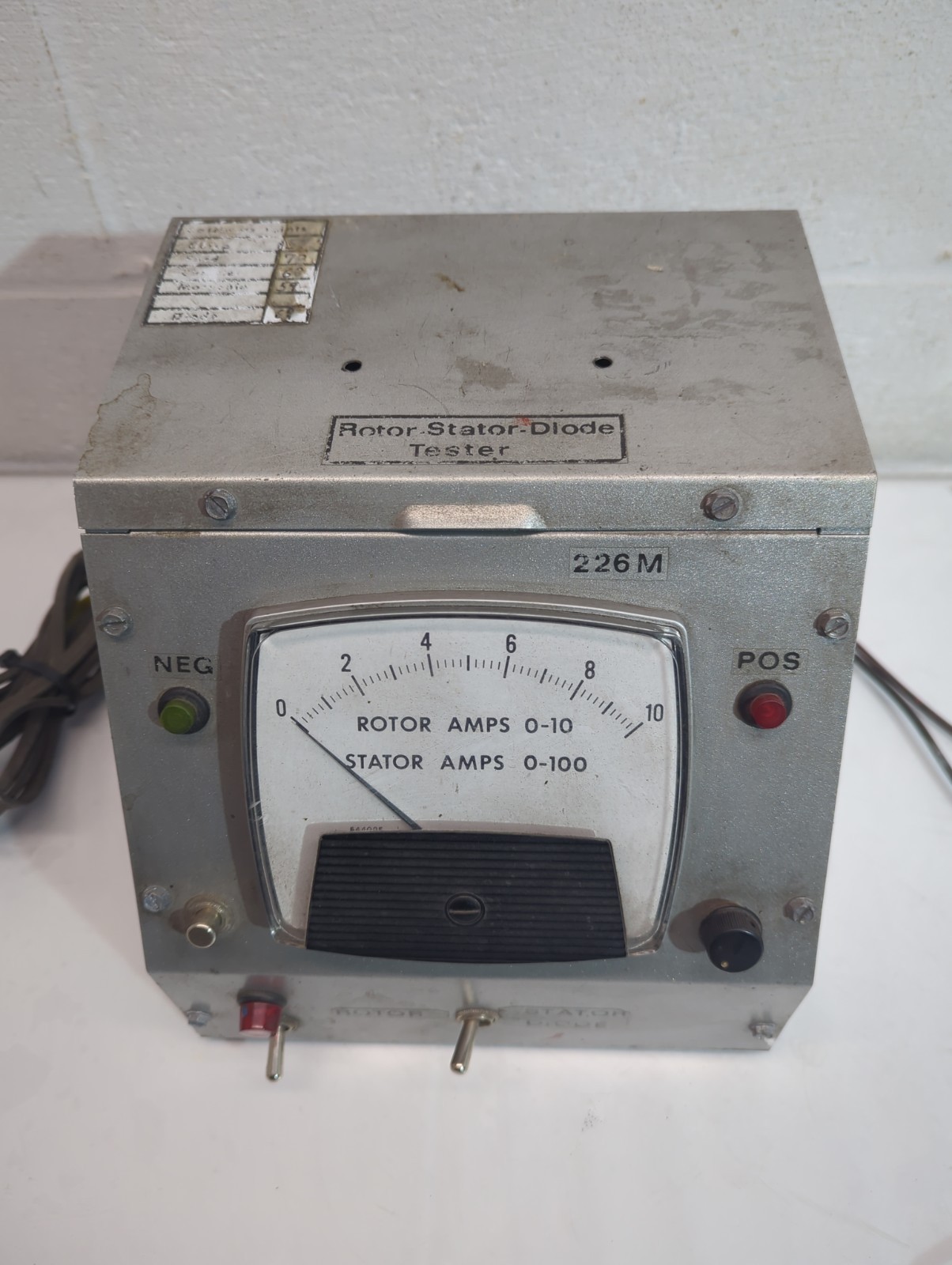 ROTOR STATOR DIODE TESTER VINTAGE AUTOMOTIVE TOOL NEW ENGINEERING 226M AS IS