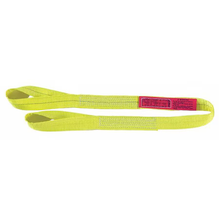 Lift-All Ee2602dtx8 Web Sling, Type 4, 8 Ft L, 2 In W, Polyester, Yellow