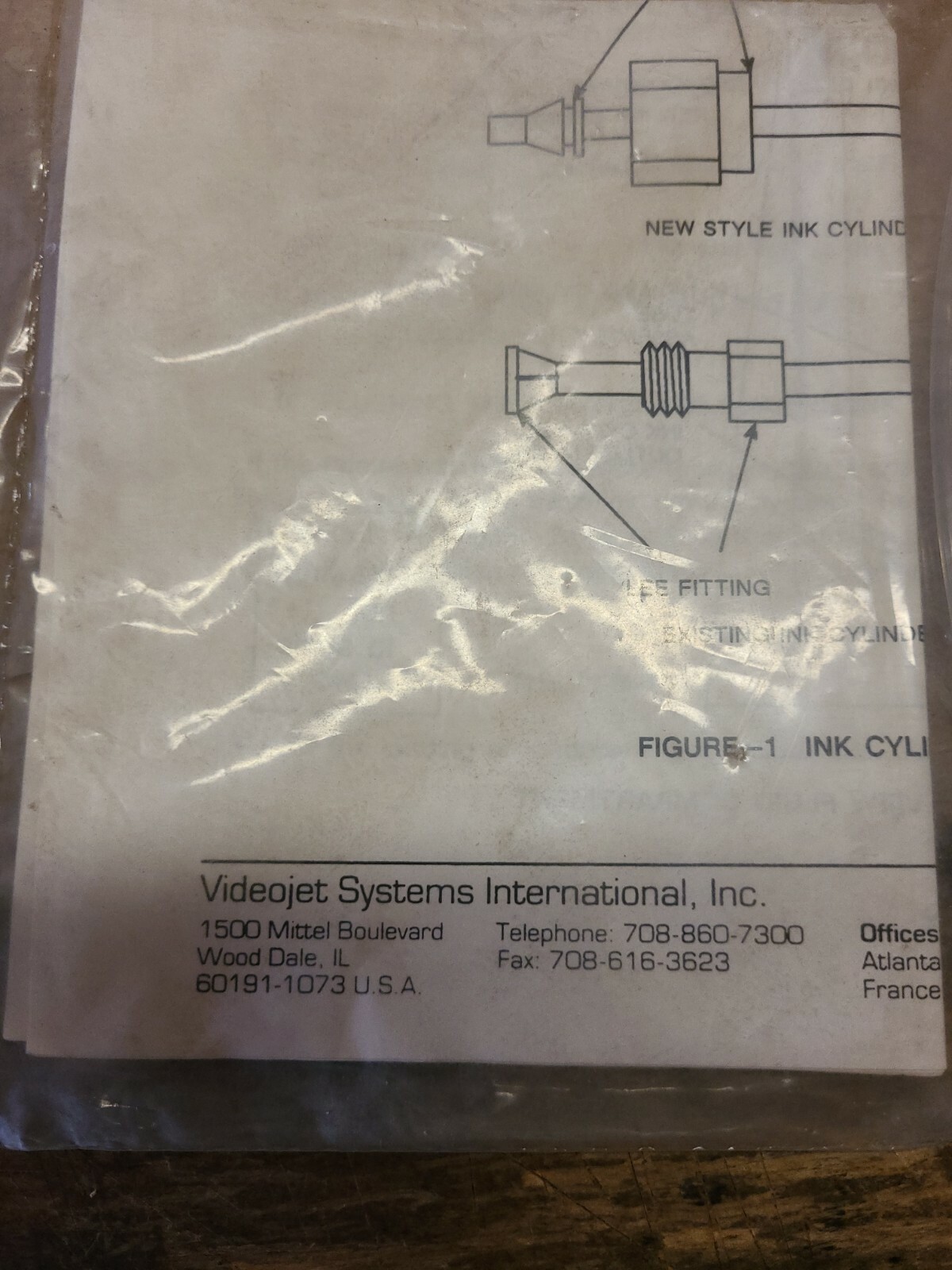 NEW VideoJET SP 356093 Excel Series Ink Cylinder Output Tube Assembly..NOS..