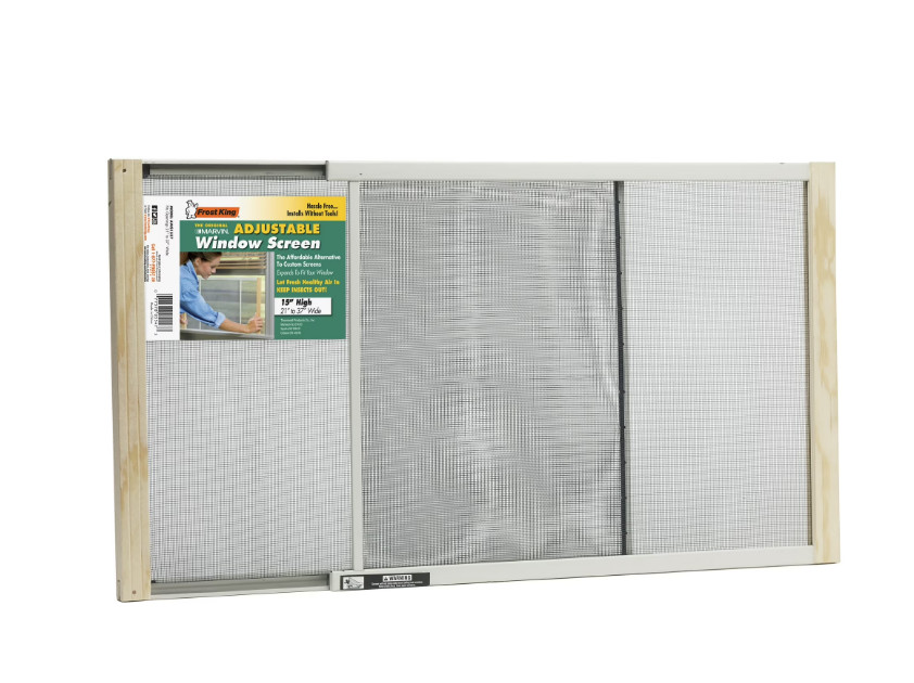 Frost King AWS1537/6W W.B Adjustable Window Screen 15in High with Wood Frame