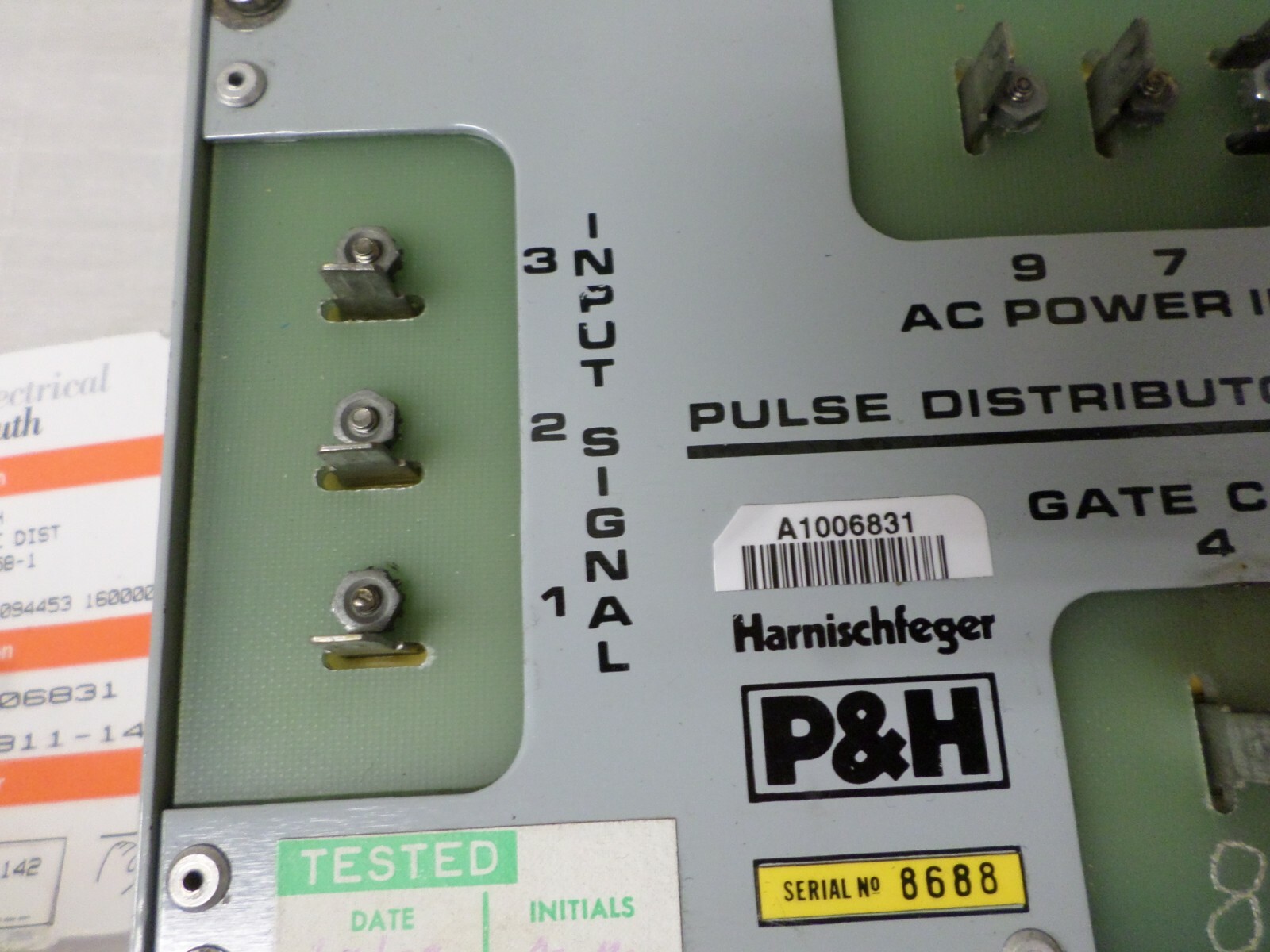Harnischfeger P&H Pulse Distributor 980H58-1 SN 8688