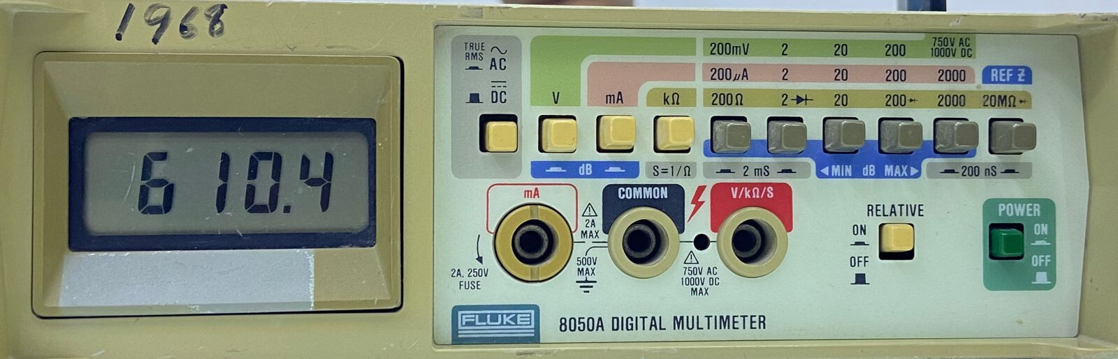 Fluke 8050a digital multimeter, CH#740