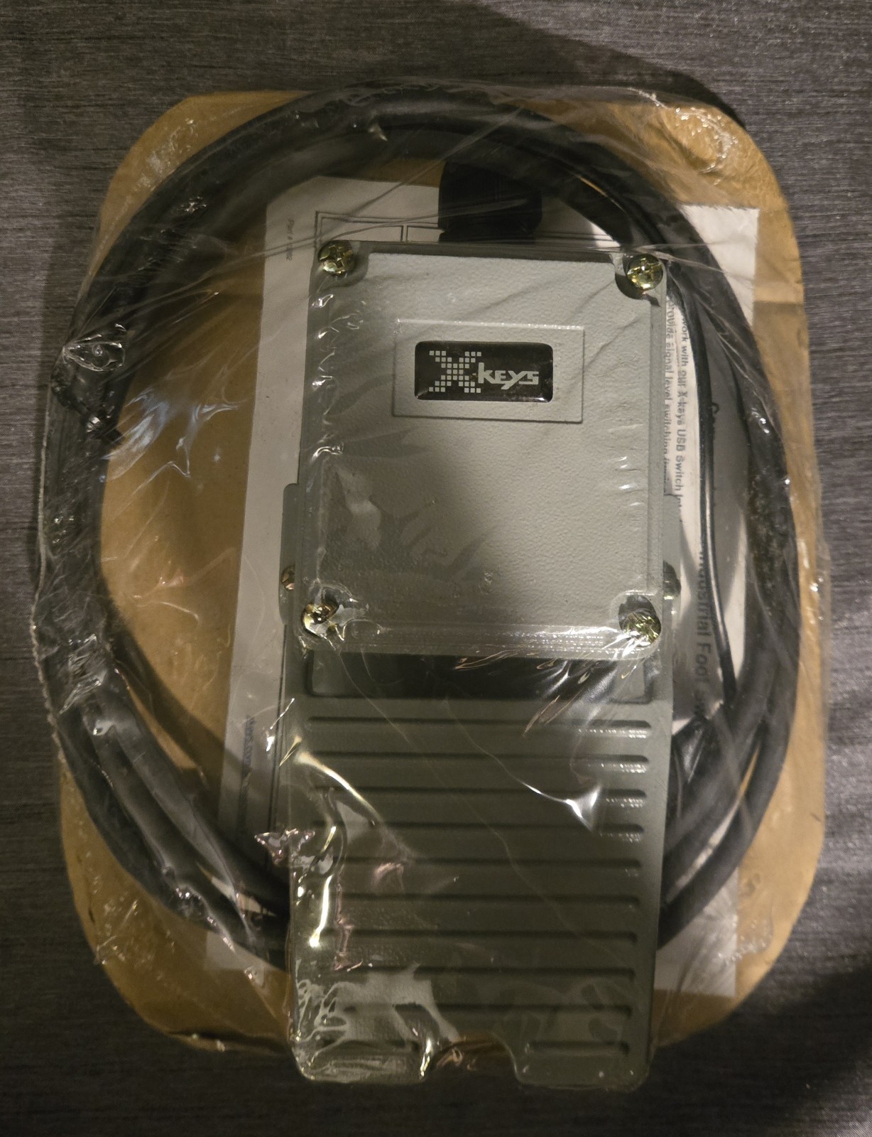X-Keys XK-A-1167-sjc1ng-R Industrial Foot Pedal Switch Grey – 3.5mm Plug- NEW