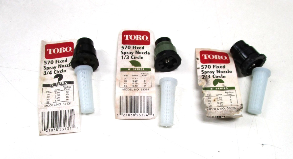 Lot of 3 TORO 570 Adjustable Spray Nozzles
