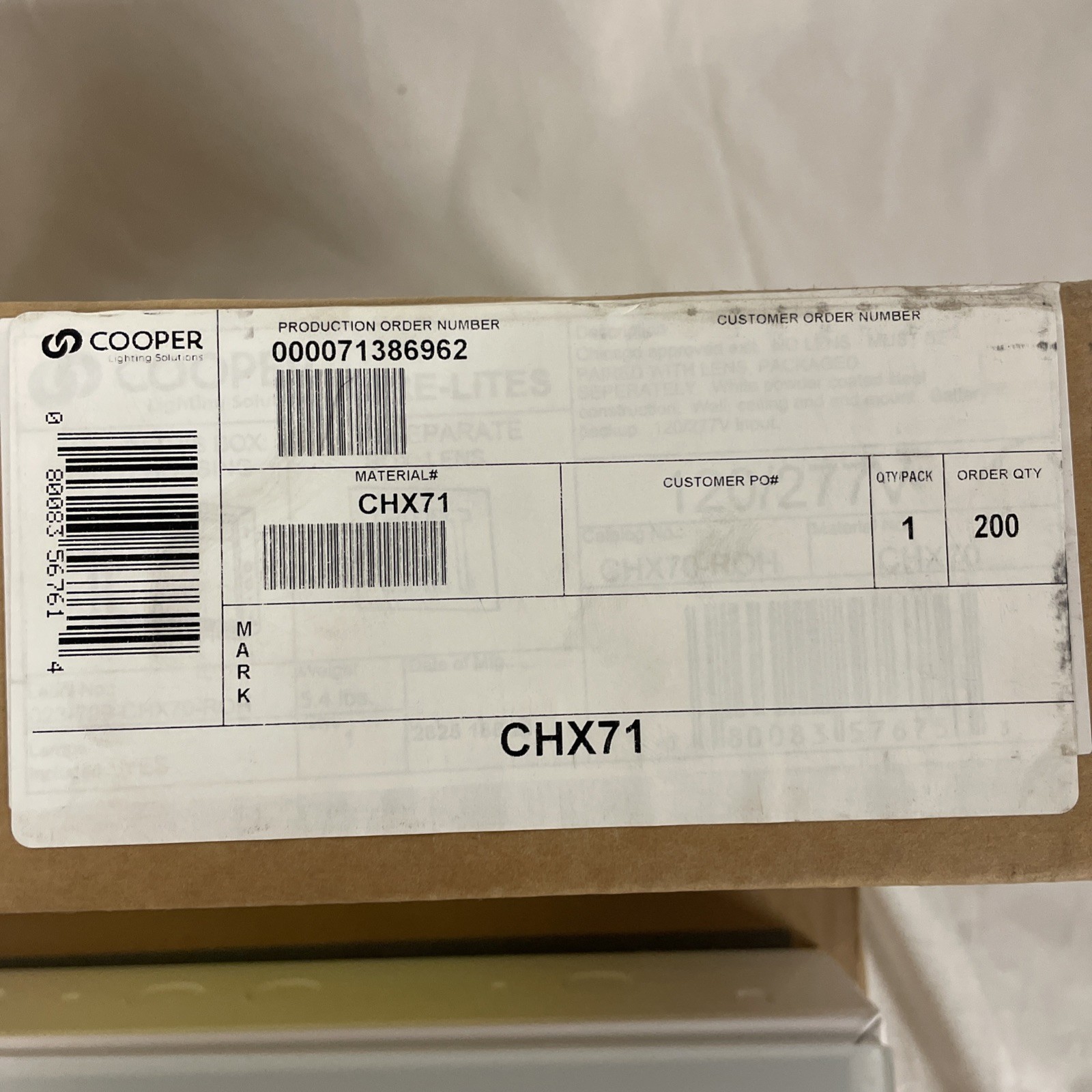 TWO SURE-LITES CHX71 LED EMERGENCY INTEGRATED EXIT SIGN