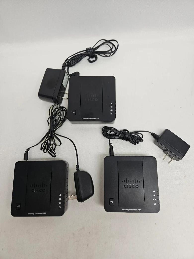 GREAT*** LOT OF 3 CISCO 232D MOBILITY ENHANCED ATA W NON-OEM 5V ADAPTERS!!!