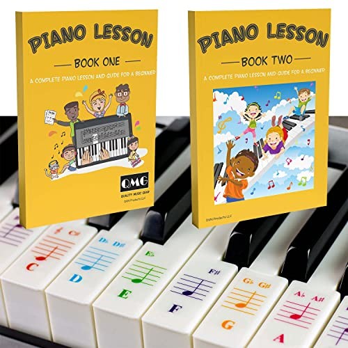QMG Color Piano and Keyboard Stickers Book 1 and Book 2