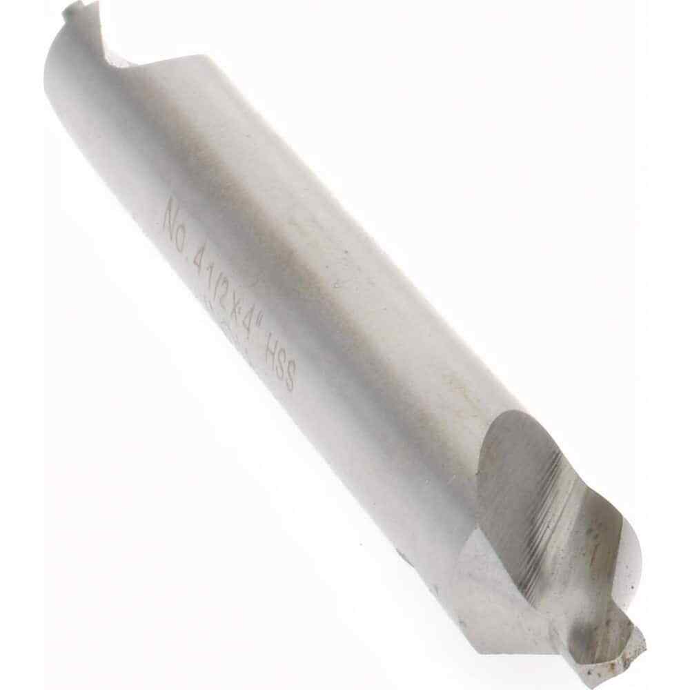 Polished HSS Combo Drill & Countersink: #4-1/2, 3/8″ Diam, 9/64″ Point, 4″ OAL