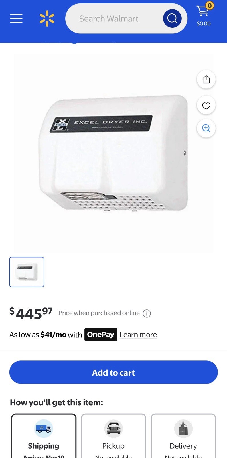 Excel Dryer HO-IC Hand Dryer 110/120v 20A 60Hz New Open Box Ships Fast