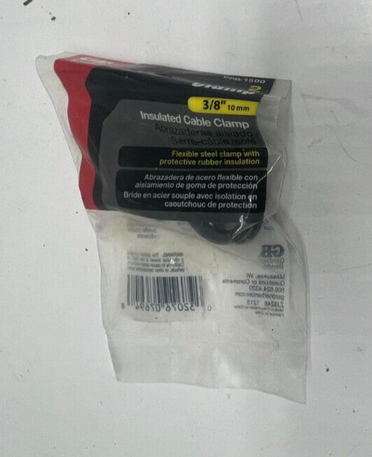 QTY 10 Gardner Bender PPR-1500 Steel Assorted Color Insulated Cable Clamps 3/8″