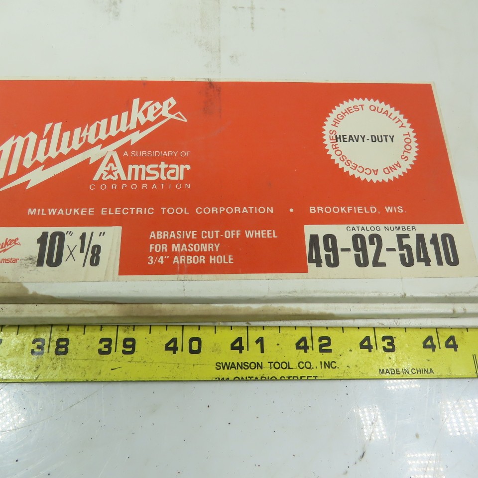 Milwaukee 49-92-5410 10-1/8″ Abrasive Cutoff Wheel For Masonry 3/4″ Arbor