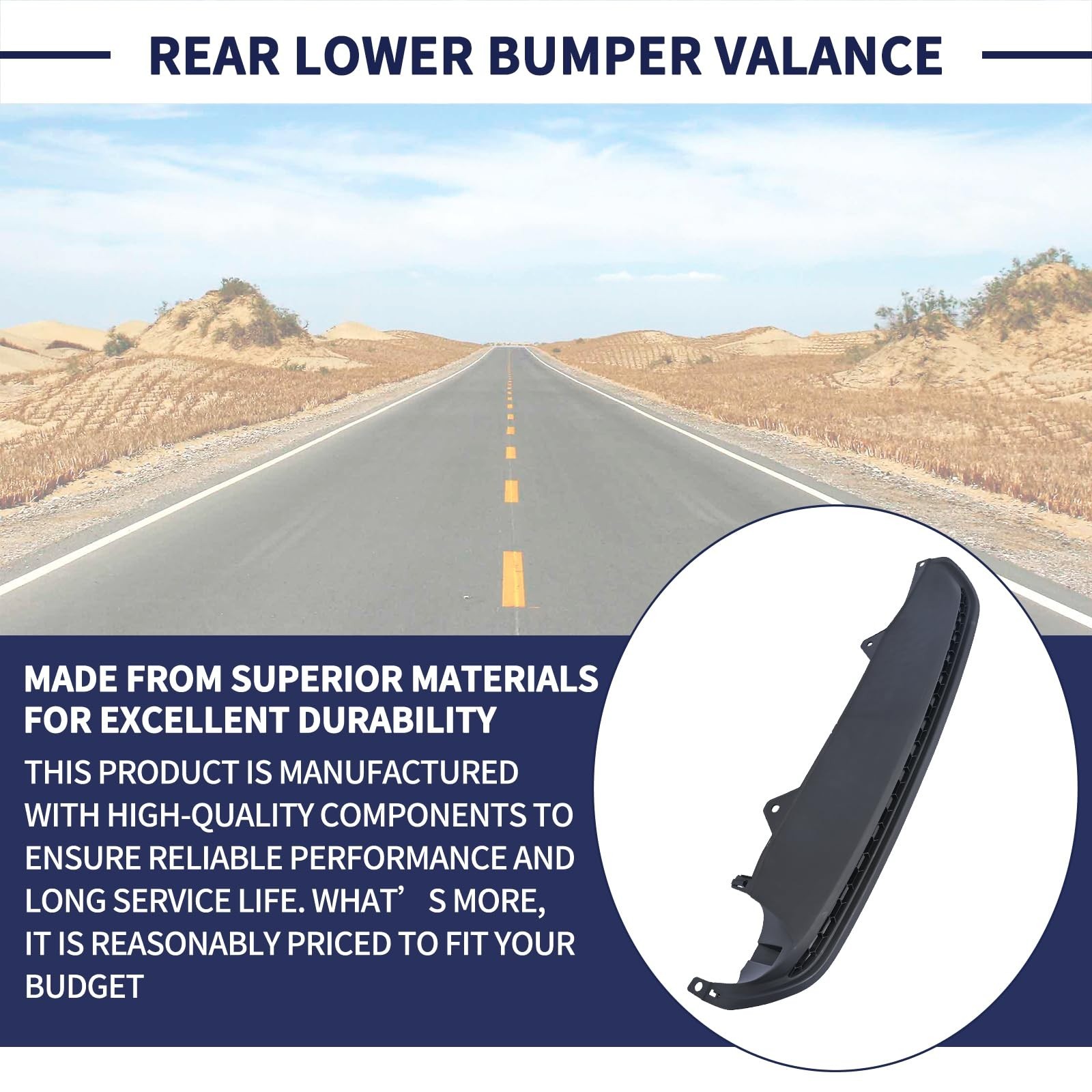 Rear Lower Bumper Valance 04716TR3A90 Fit for Honda Civic 2013 2014 2015 PP T…