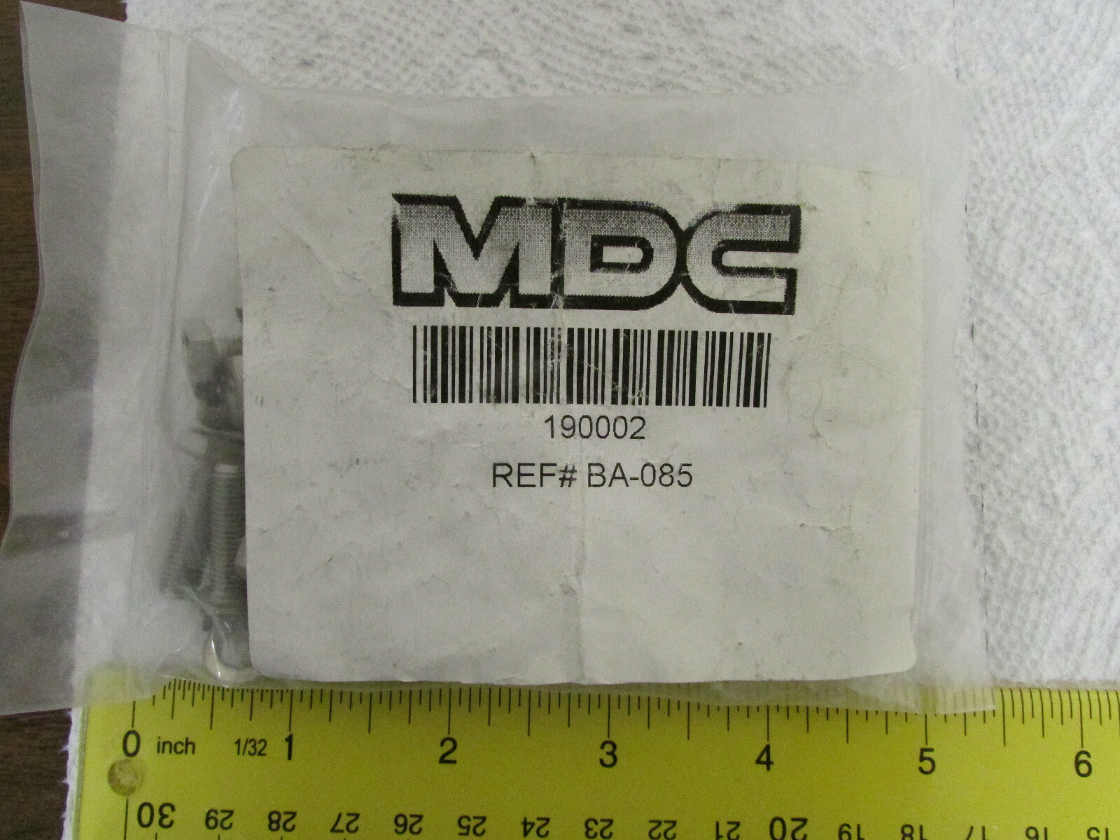 MDC Vacuum Products 190002 Ref# BA-085 Hex Head Stainless Bolt Set New