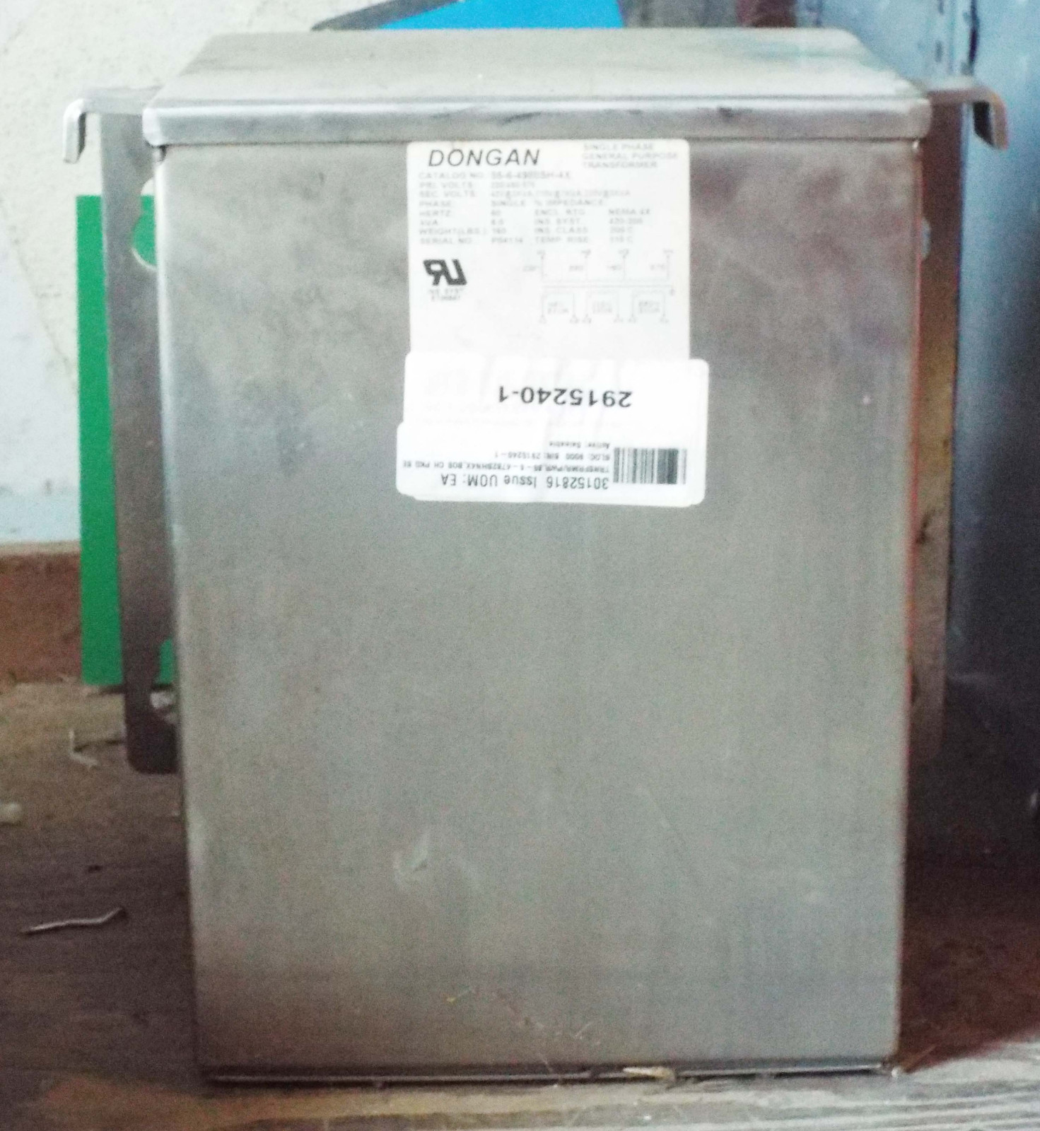 1 USED DONGAN 85-6-4988SH-4X GENERAL PURPOSE TRANSFORMER ***MAKE OFFER***