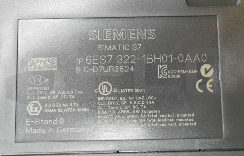 LOT OF 2 SIEMENS 6ES7 322-1BH01-0AA0 DIGITAL OUTPUT MODULE 322-1BH01-0AA0