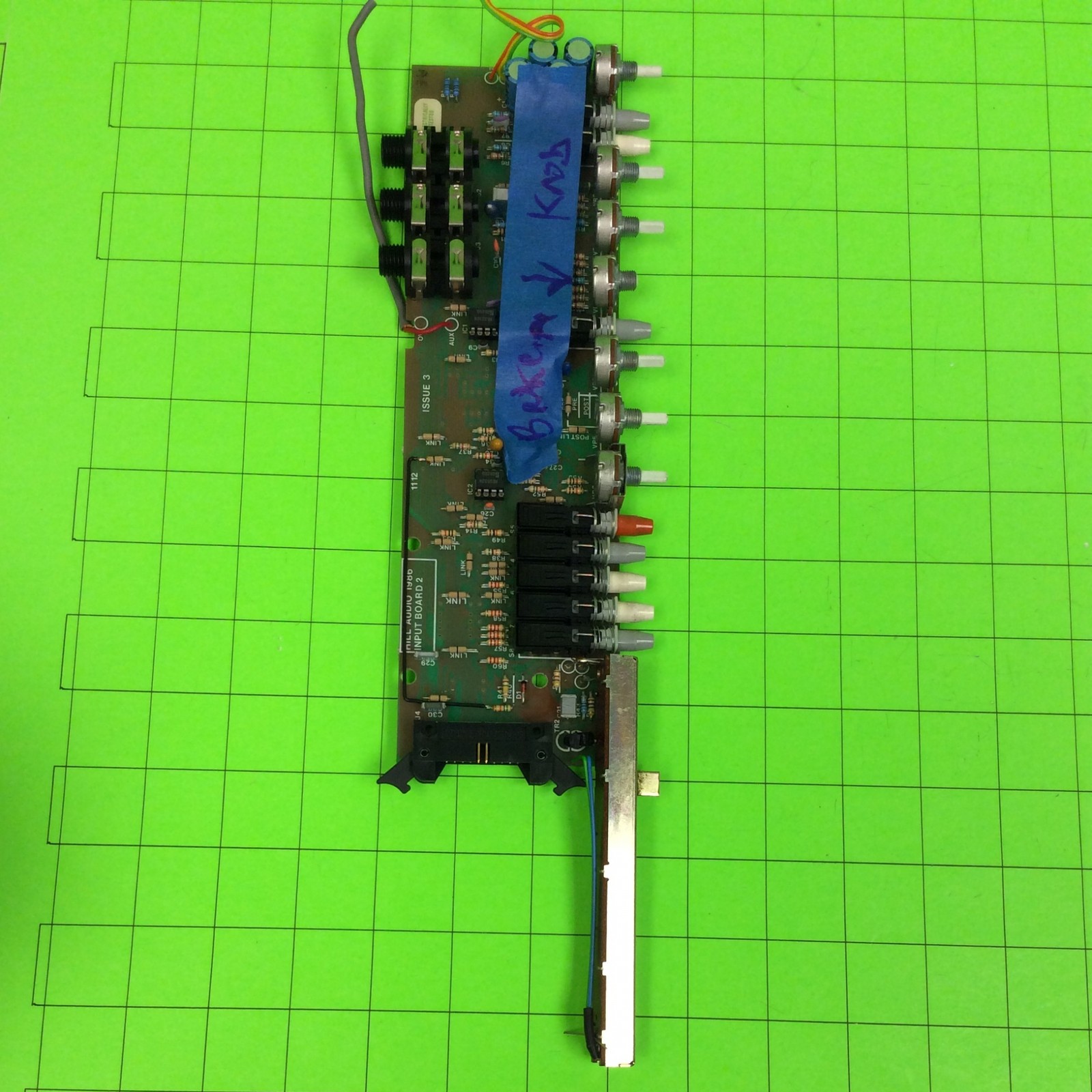 Hill MM1X Audio Mixer Input Board 2 Board (BROKEN Knob)