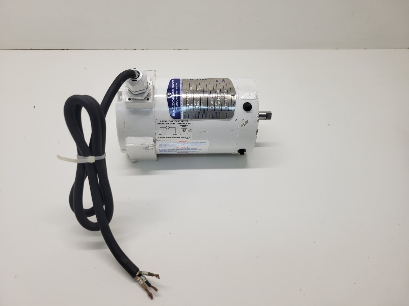 NEW OLD STOCK! BALDOR .5HP 2500RPM 110V 4.3A WASHDOWN MOTOR 33-2404Z191