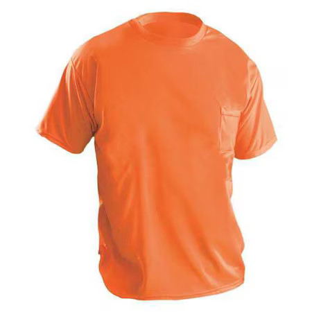 Occunomix Lux-Xsspb-Ol Short Sleeve Hi-Vis Unisex T-Shirt, Polyester, Orange, L