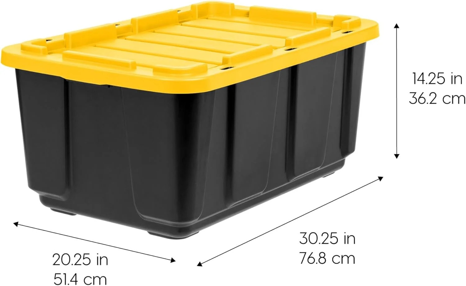 IRIS USA 2-Pack 27 Gallon Storage Bins with Lids |Made in USA| Heavy Duty Plasti