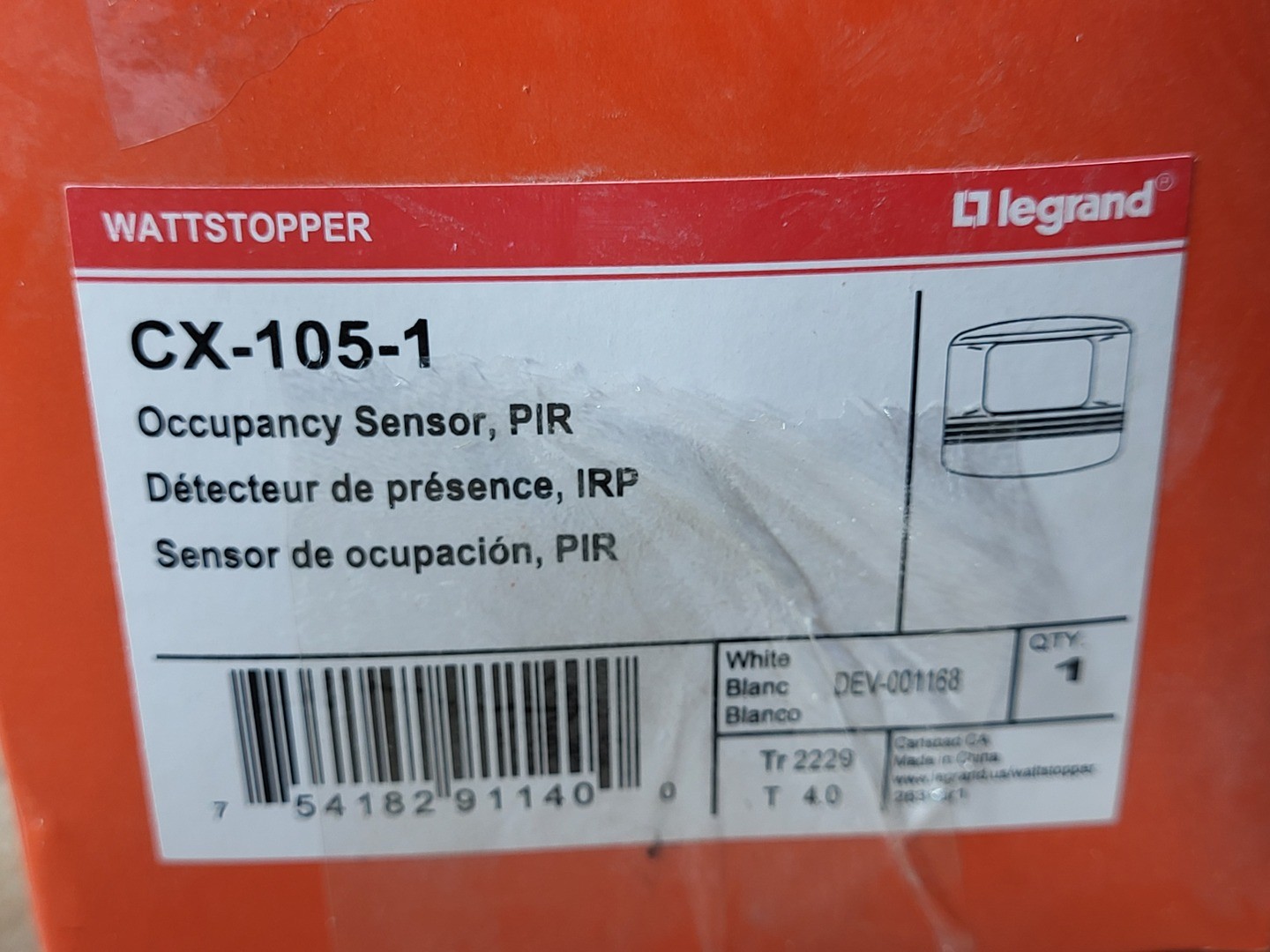 SURPLUS NEW Legrand CX-105-1 PIR Ceiling Occupancy Sensor – Electrical