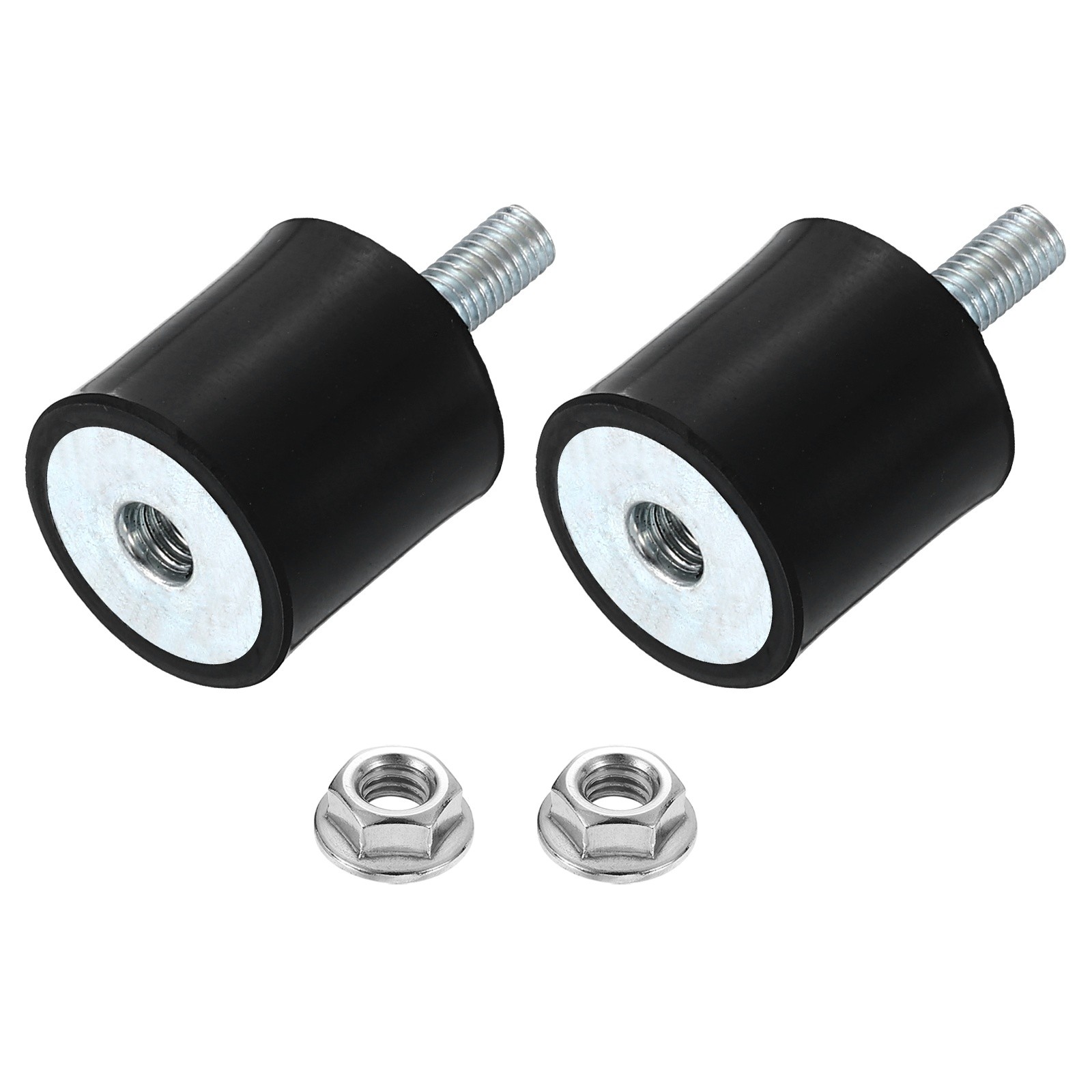 2Pcs M5x15mm Rubber Mounts, 20x20mm(DxH) Rubber Shock Absorber Mount with Nuts