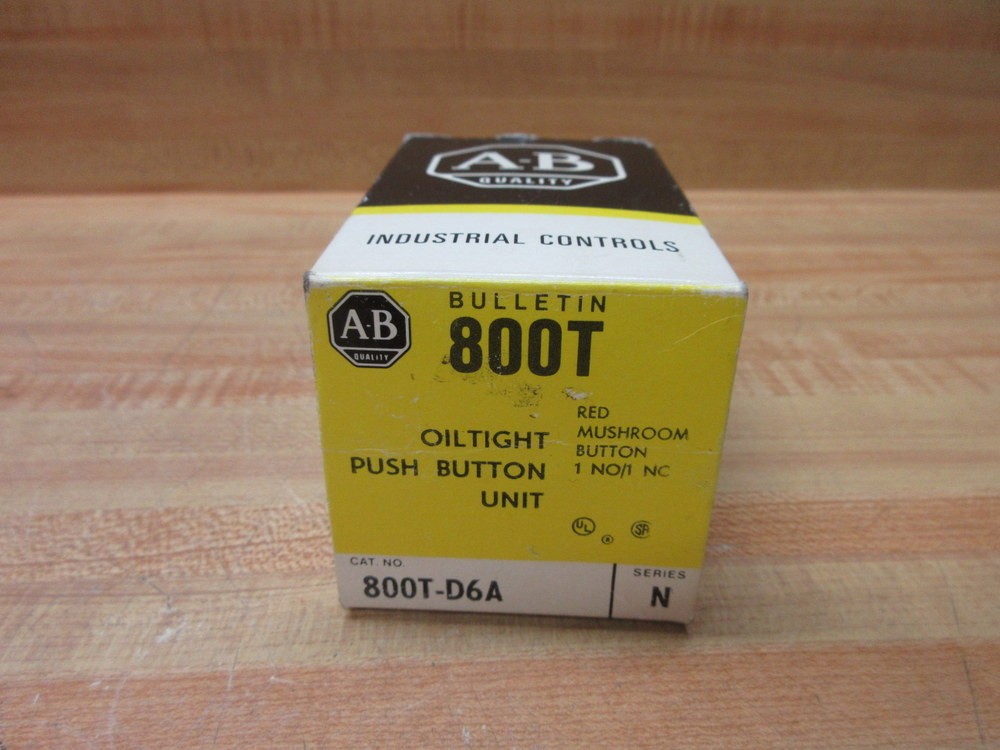 Allen Bradley 800T-D6A Push Button 800TD6A EMPTY BOX ONLY!