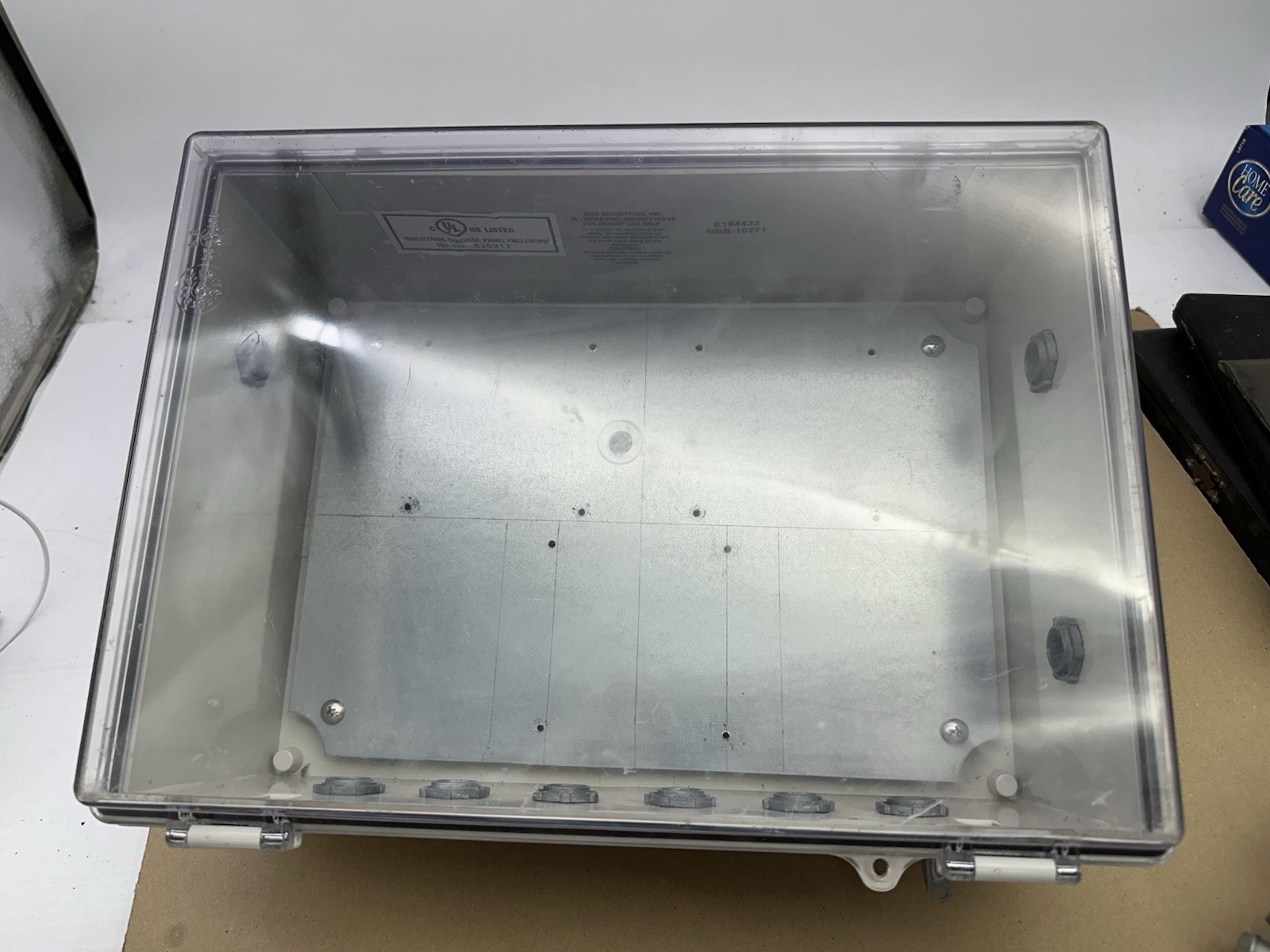 Bud Industries NBB-10273 Light Gray Style B Plastic Indoor Box with Clear Door