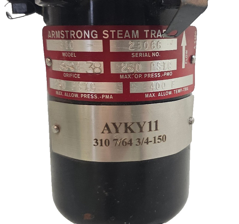 Armstrong 310 D500928 WFLF Steam Trap, 3/4″, CL 150#, NPS, 250PSI, 400*F, New