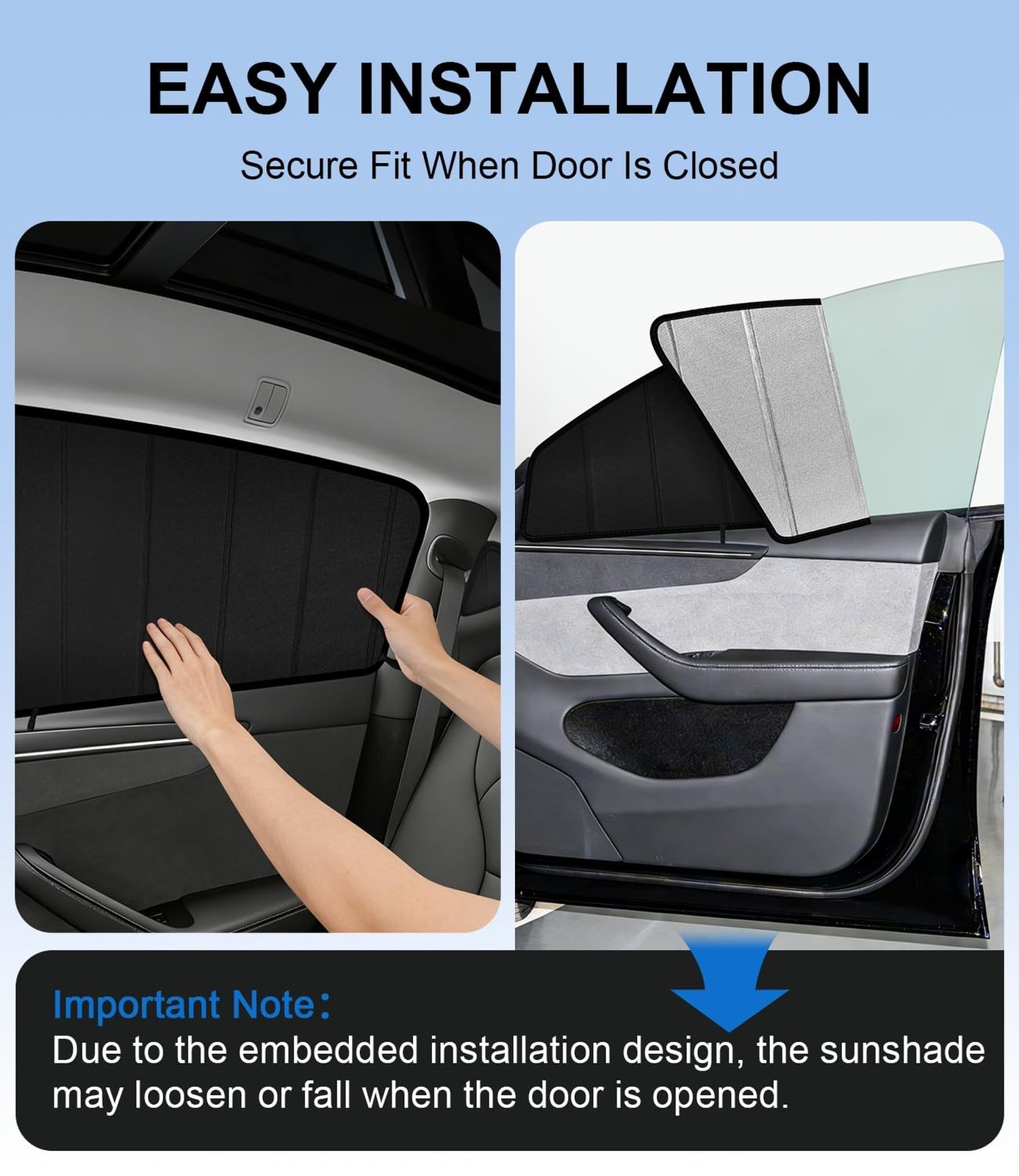 XCBYT Car Side Window Sunshade for 2025 2026 Tesla Model Y Juniper, Custom Fi…